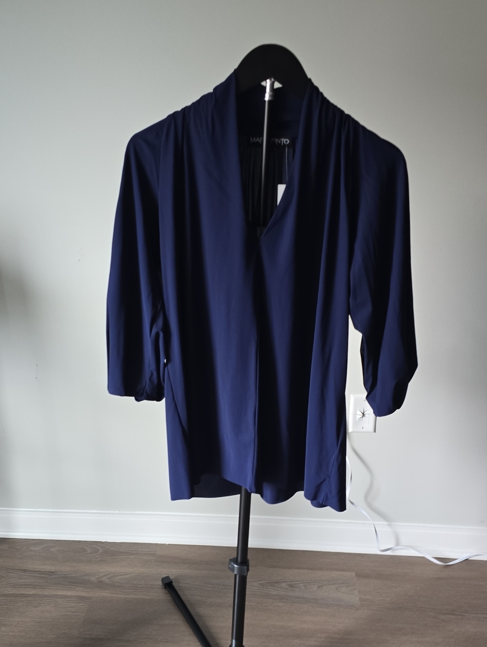 New Maria Pinto Gish Midnight 3/4 Sleev Top XS